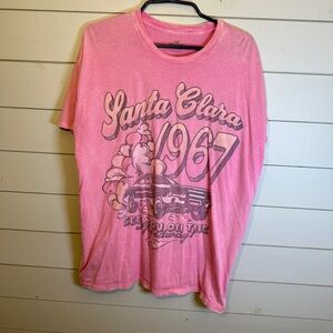 Hollister pink graphic short sleeve tee Santa Clara women's size XL